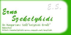 erno szekelyhidi business card